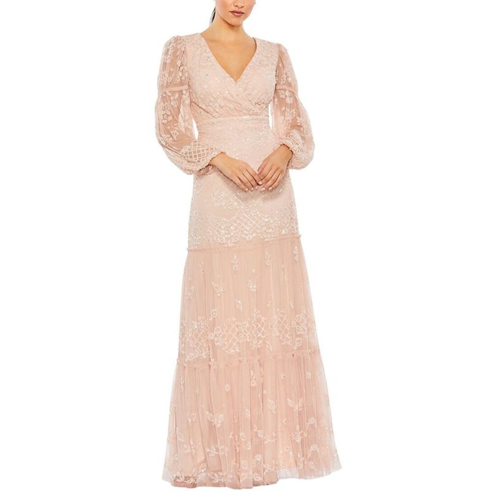 Mac Duggal Womens  Wrap Gown